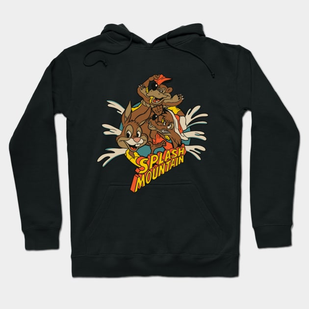 Splash Mountain Retro Style Hoodie by Legend of Louis Design Co.